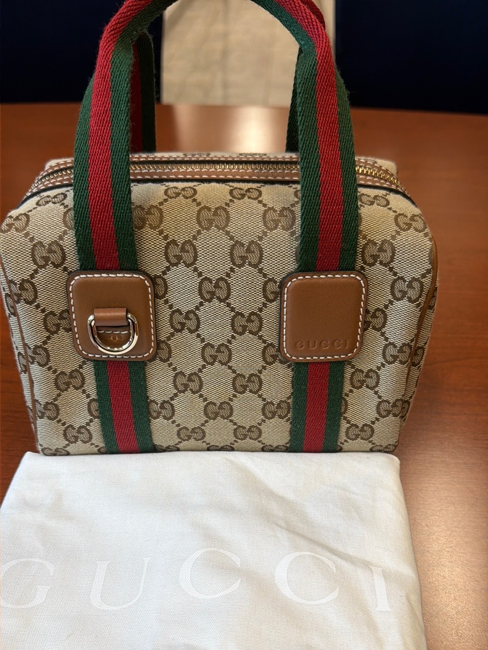 Gucci Mini GG Supreme Canvas Top-Handle Bag